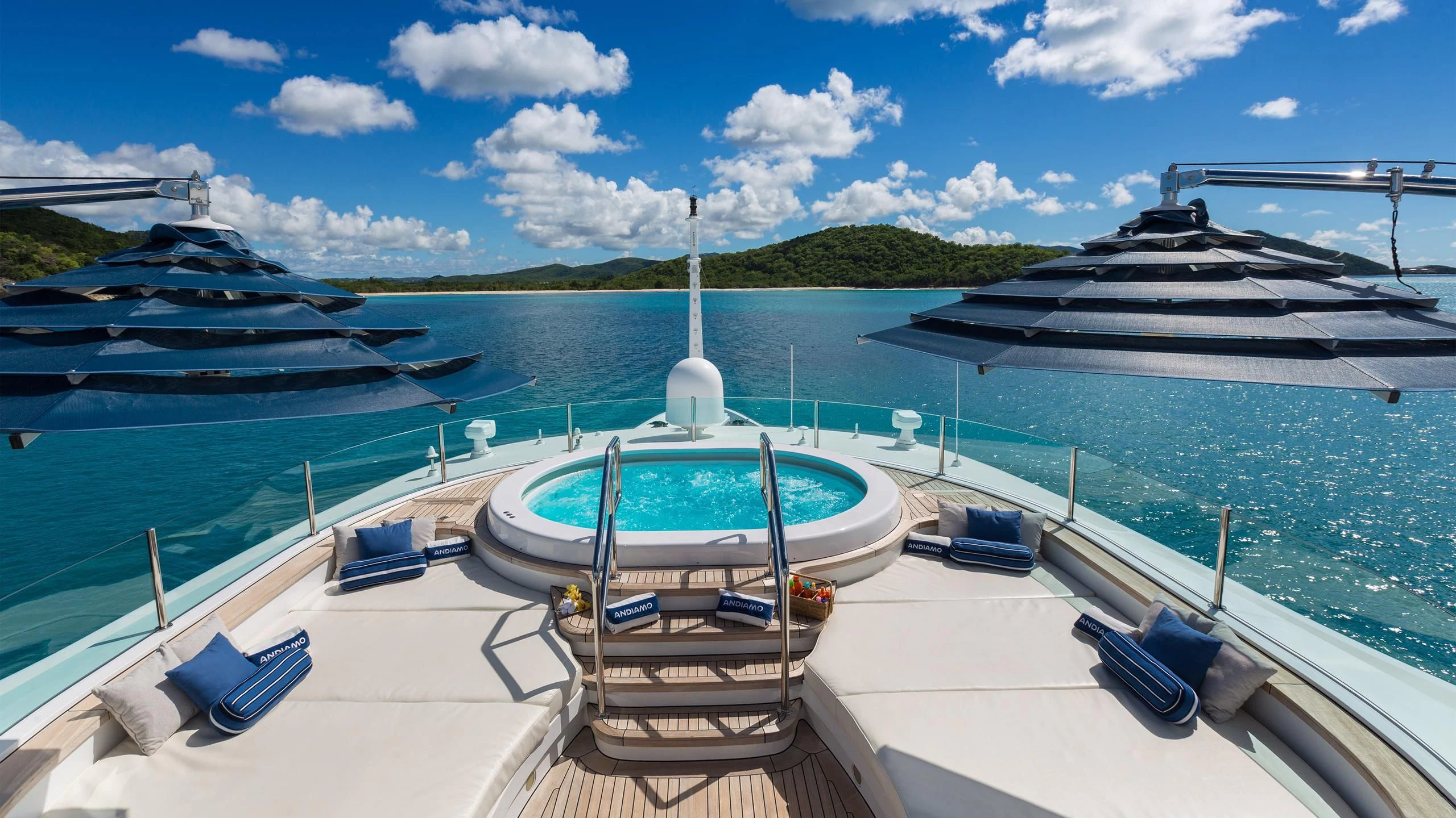 a boat on a dock aboard ANDIAMO Yacht for Sale