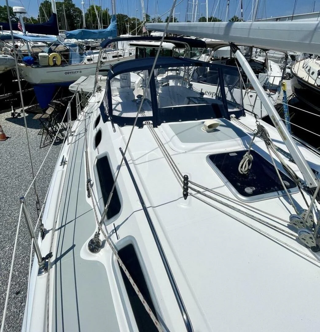 a boat parked in a harbor aboard ANDIAMO Yacht for Sale