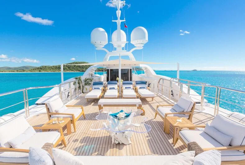 a boat on the water aboard ANDIAMO Yacht for Sale