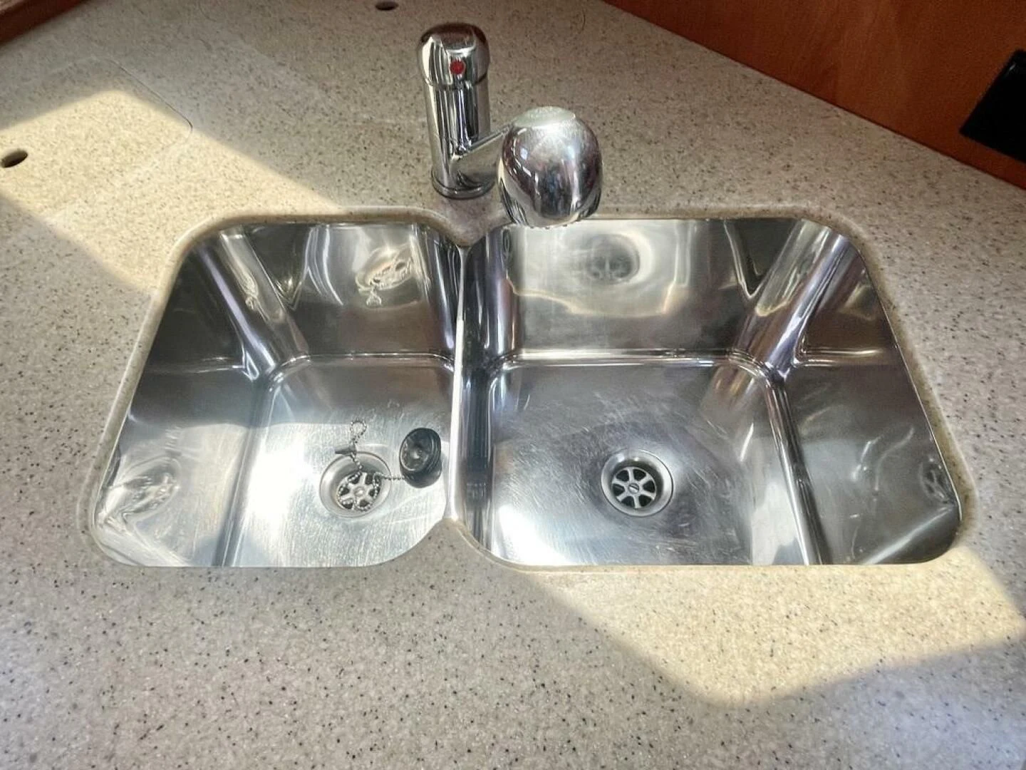 a sink with faucets aboard ANDIAMO Yacht for Sale
