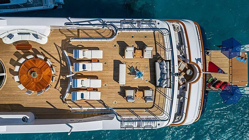 a model of a ship aboard ANDIAMO Yacht for Sale