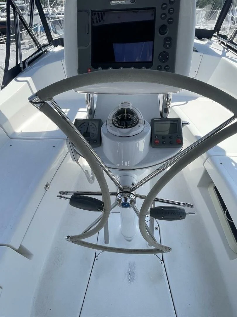 a white machine with a round object on the side aboard ANDIAMO Yacht for Sale