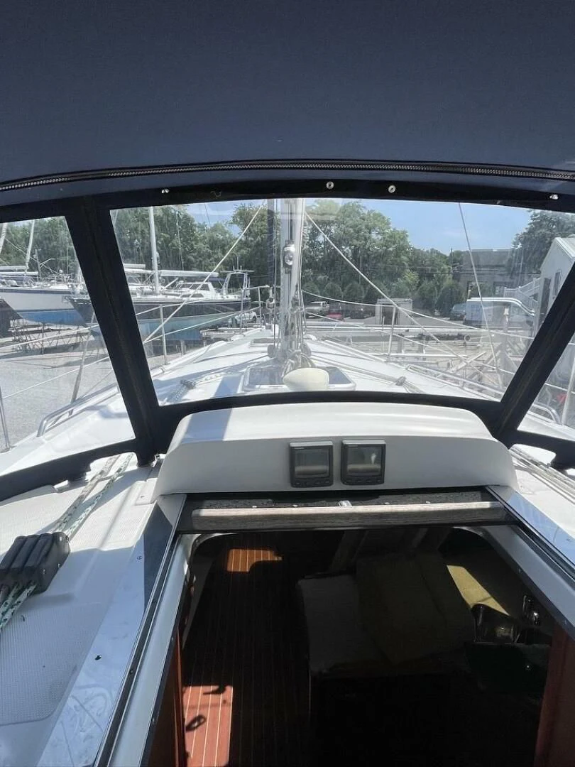 a view of a street through a car window aboard ANDIAMO Yacht for Sale