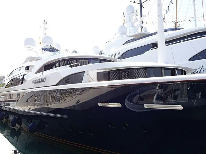 a boat on a trailer aboard ANDIAMO Yacht for Sale