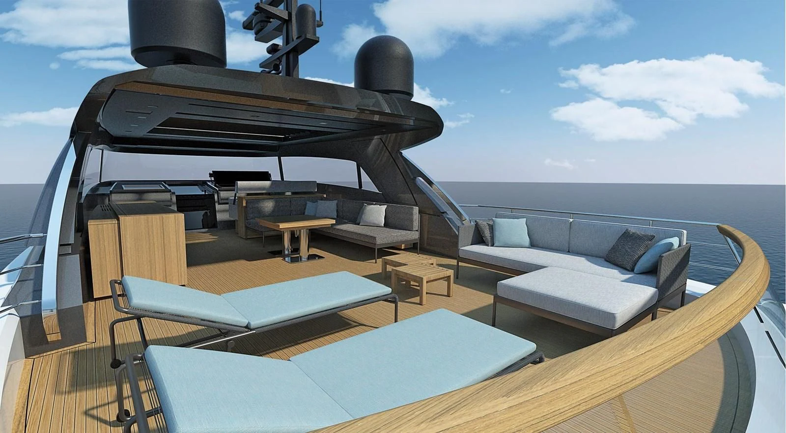 a large boat with a deck aboard 2020 SANLORENZO SX88 #43 Yacht for Sale