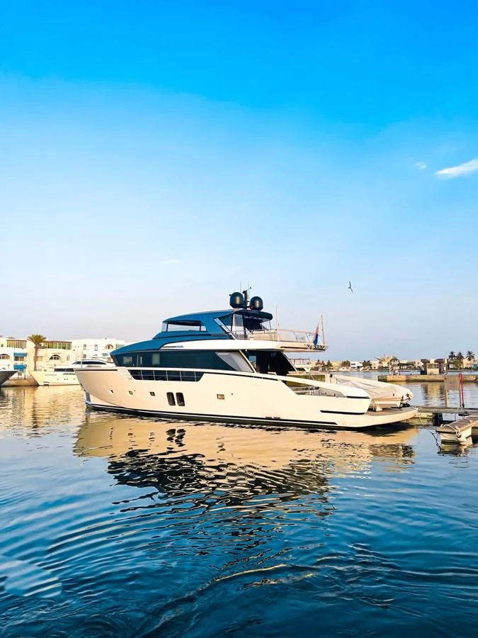 a boat in the water aboard 2020 SANLORENZO SX88 #43 Yacht for Sale