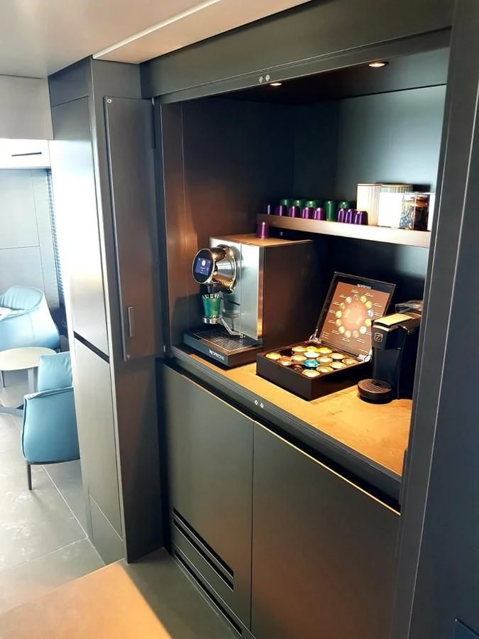 a machine on the counter aboard 2020 SANLORENZO SX88 #43 Yacht for Sale