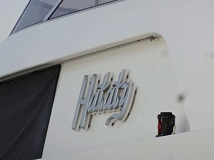 a white and black object aboard HATATY Yacht for Sale
