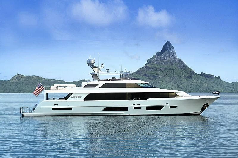 a boat on the water aboard HAT TRICK Yacht for Sale