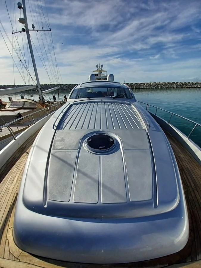 a boat on the water aboard PERSHING 72 Yacht for Sale