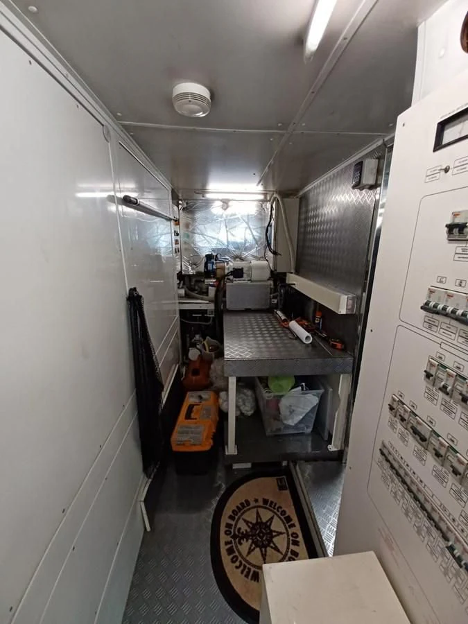 a room with equipment and equipment aboard PERSHING 72 Yacht for Sale