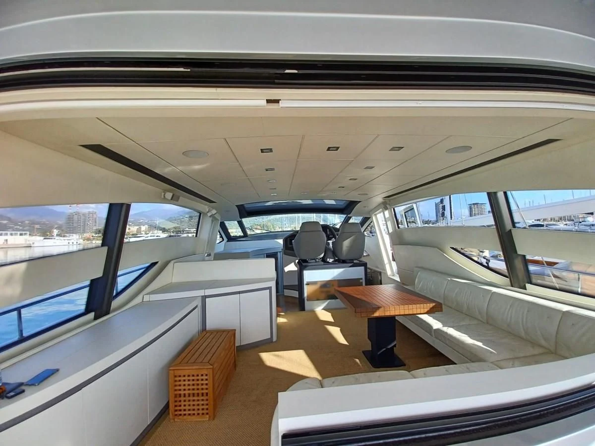 inside of a vehicle aboard PERSHING 72 Yacht for Sale