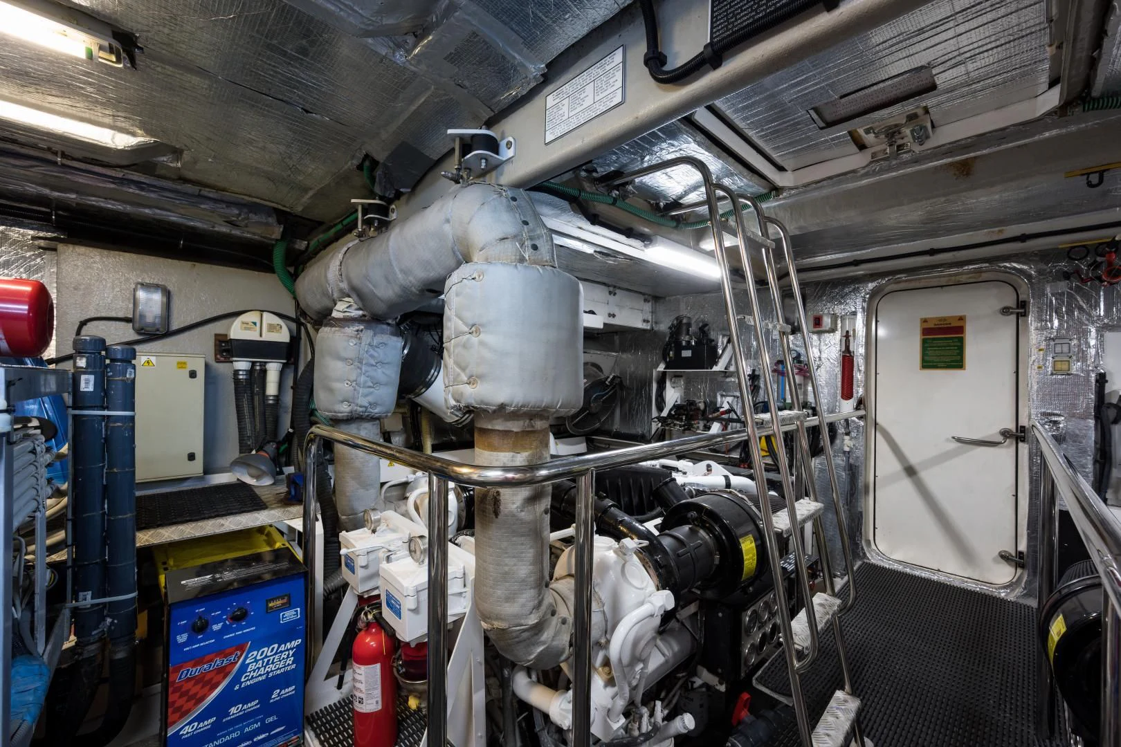 a machine with pipes aboard SS ARTS Yacht for Sale