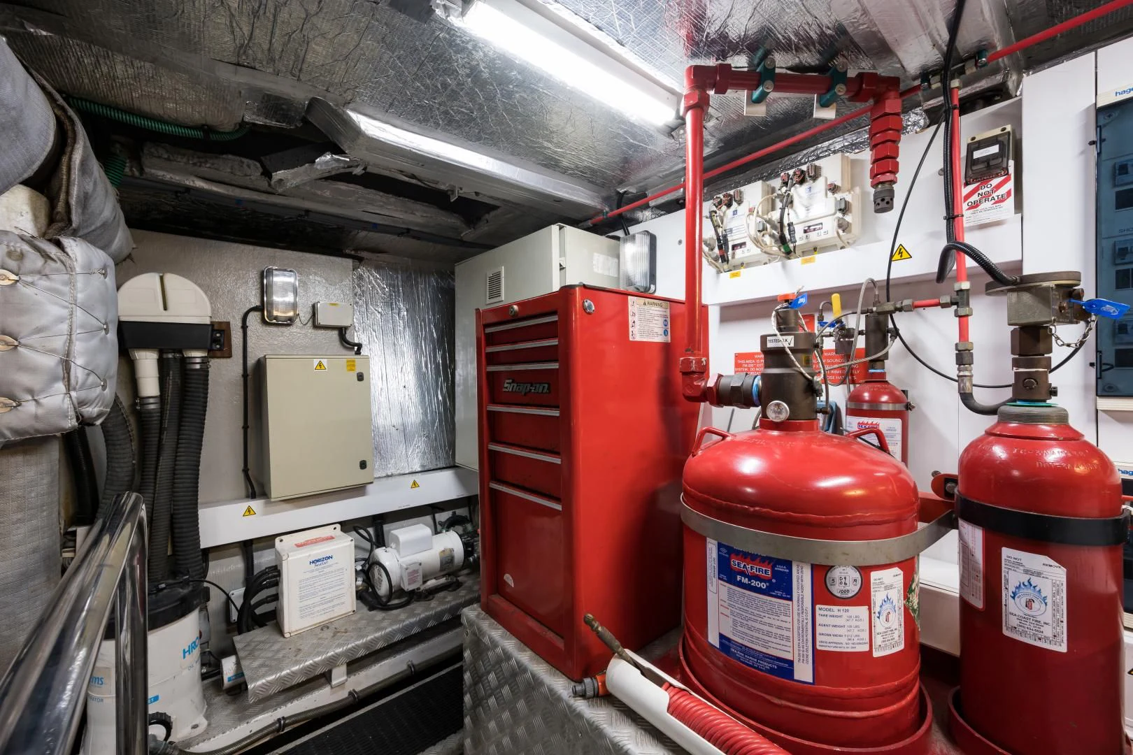 a room with machinery and other machinery aboard SS ARTS Yacht for Sale