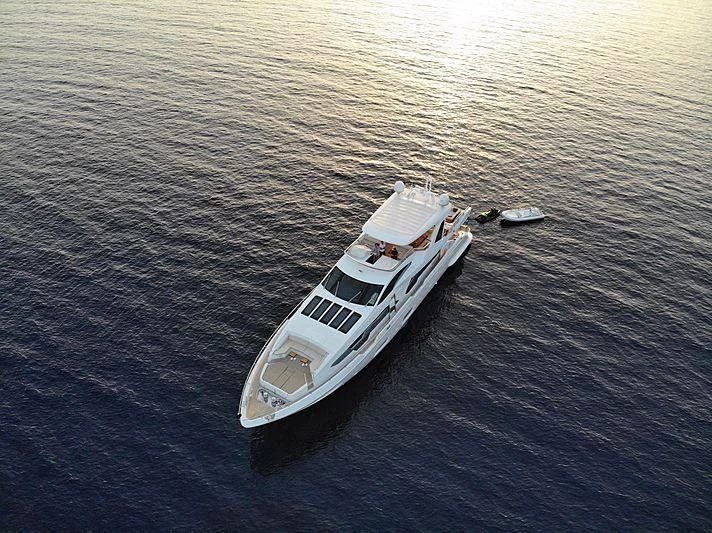 a boat in the water aboard ESTEL OF IBIZA Yacht for Sale