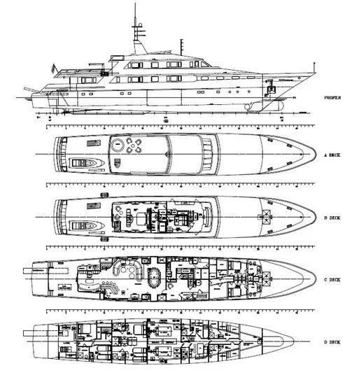 diagram aboard PRINCESS OF PALAU Yacht for Sale