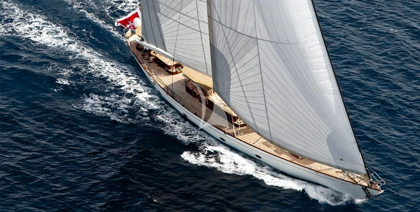 a sailboat on the water aboard EUGENIA VII Yacht for Sale