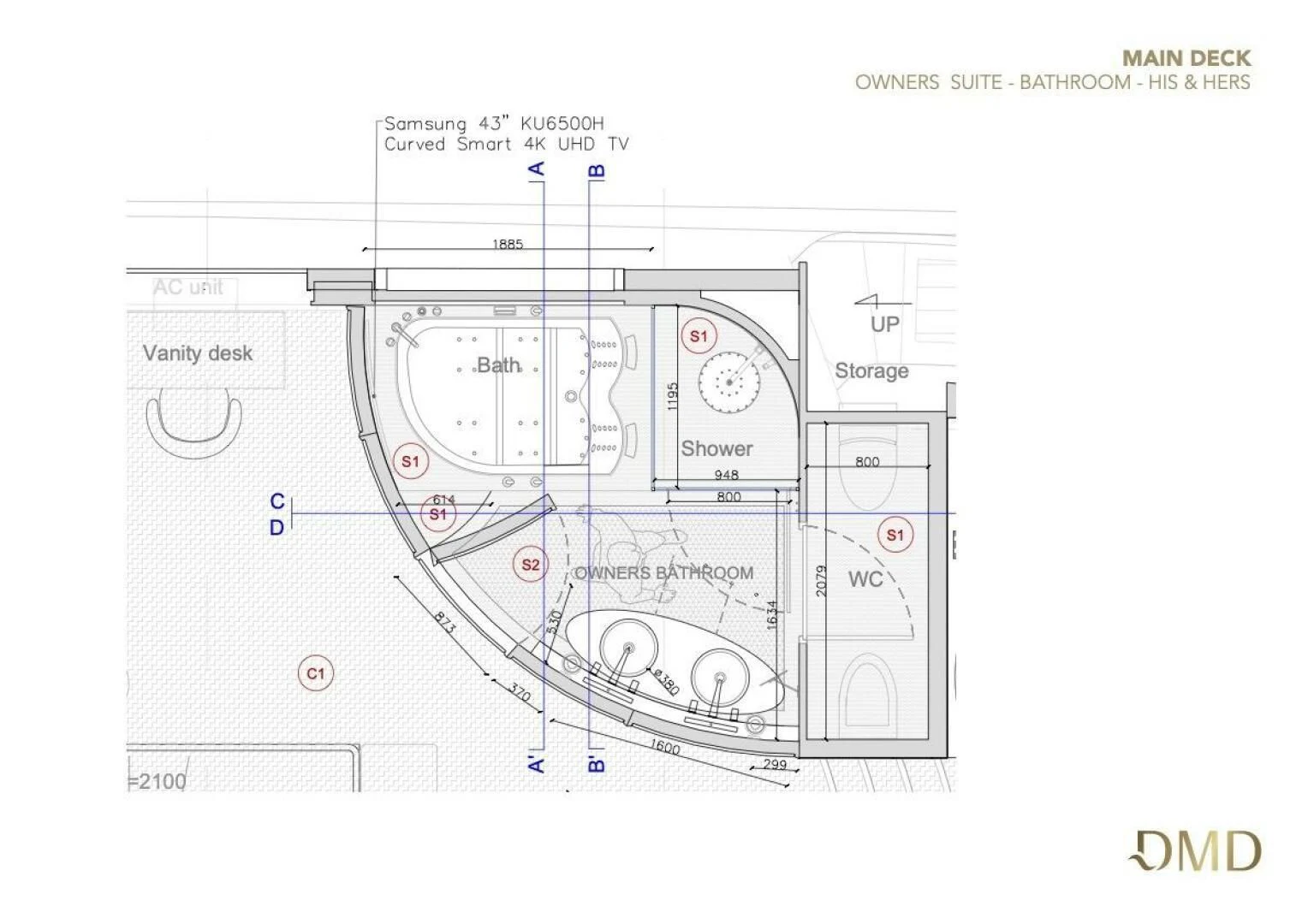 diagram, engineering drawing aboard AO Yacht for Sale