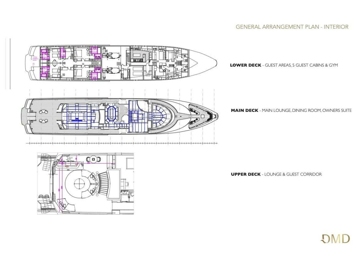 diagram aboard AO Yacht for Sale