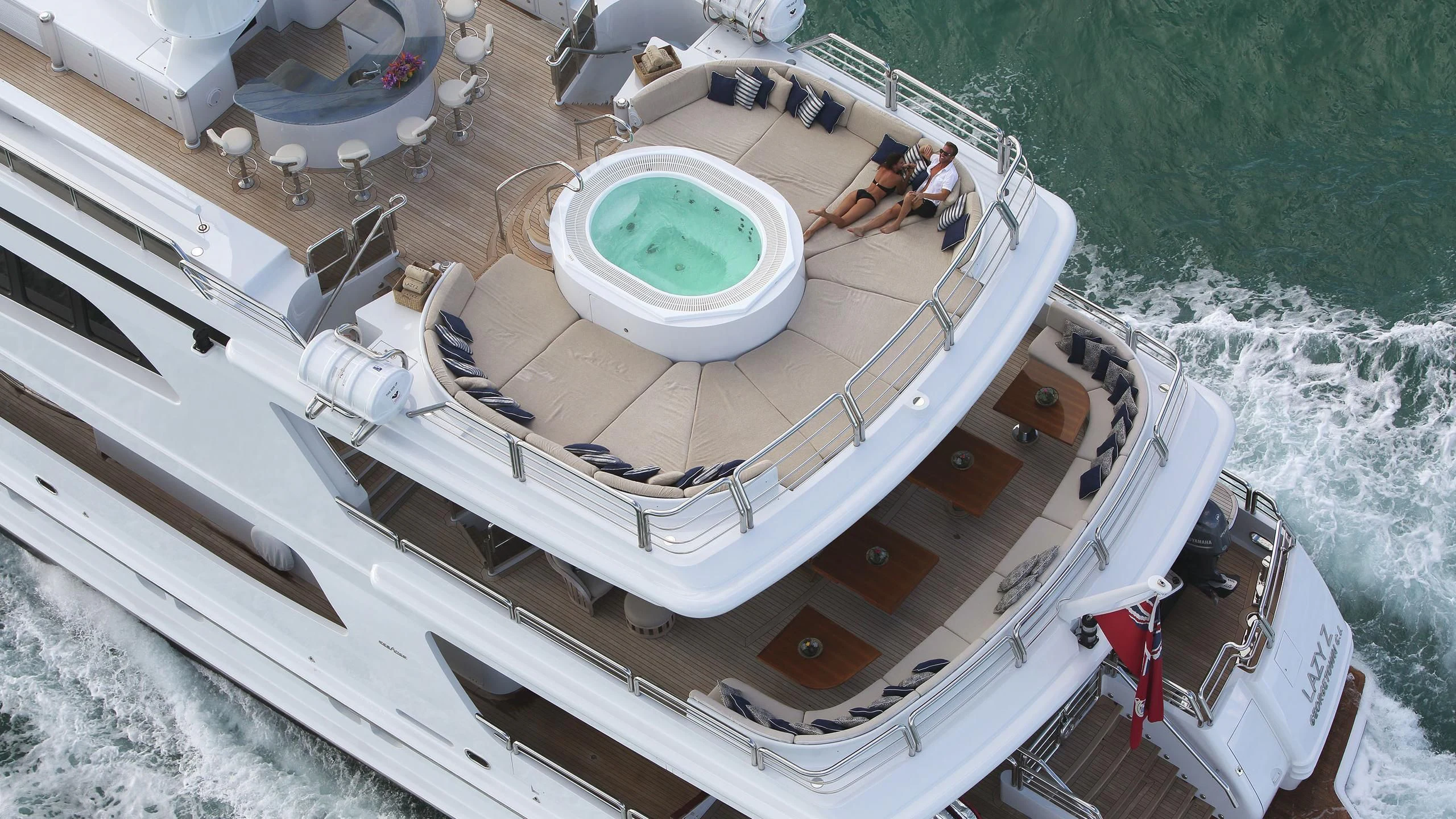 a boat on the water aboard AO Yacht for Sale