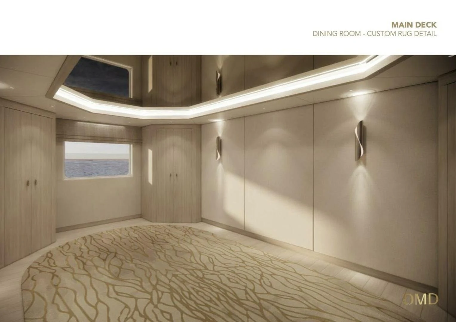 a room with a bed and a window aboard AO Yacht for Sale