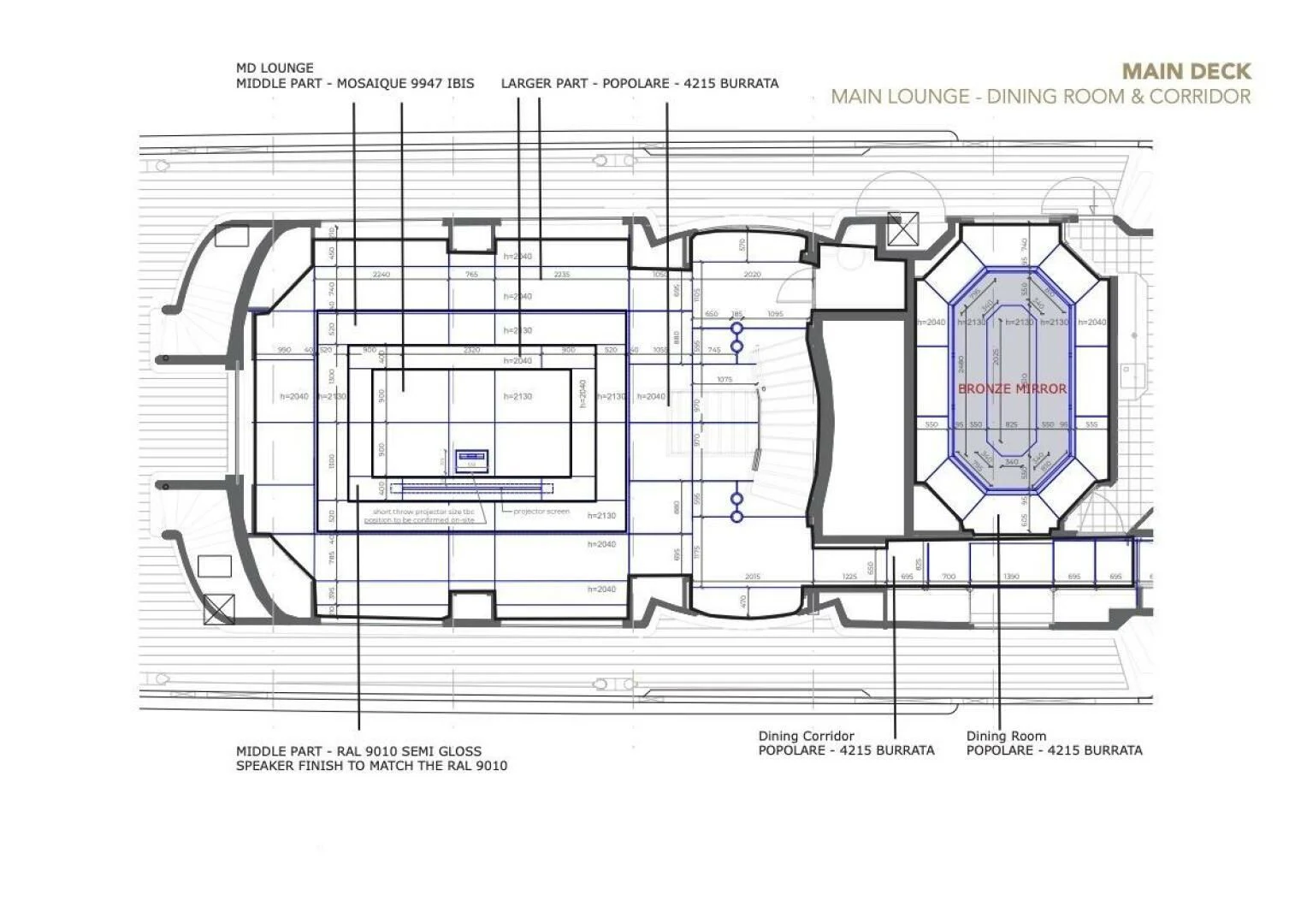 diagram, engineering drawing aboard AO Yacht for Sale