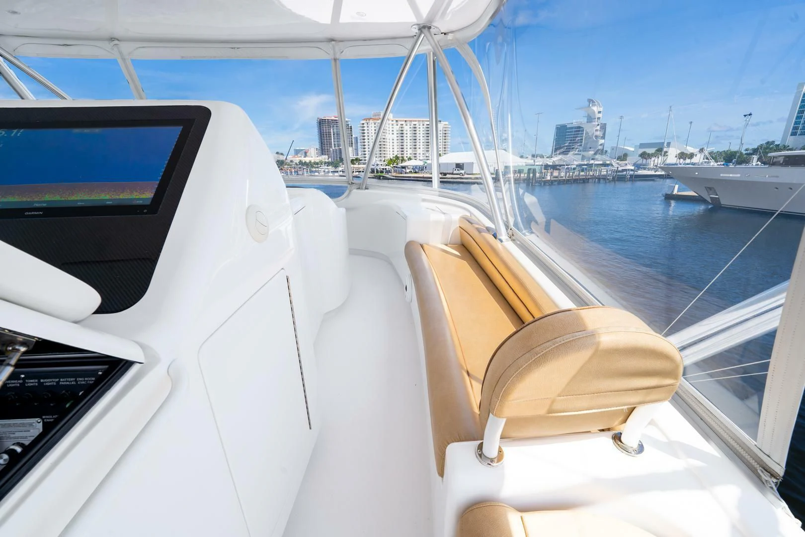 a person driving a boat aboard THE PROVIDER Yacht for Sale