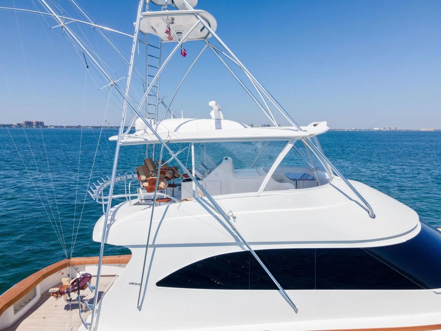 a white boat on the water aboard THE PROVIDER Yacht for Sale