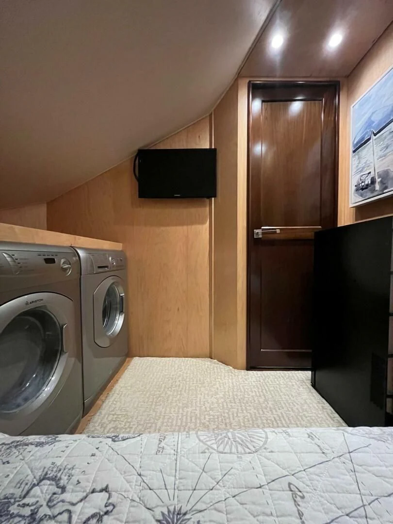 a room with a washer and dryer aboard THE PROVIDER Yacht for Sale