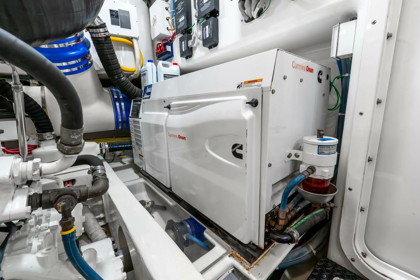 a machine with a blue and white object on the side aboard THE PROVIDER Yacht for Sale