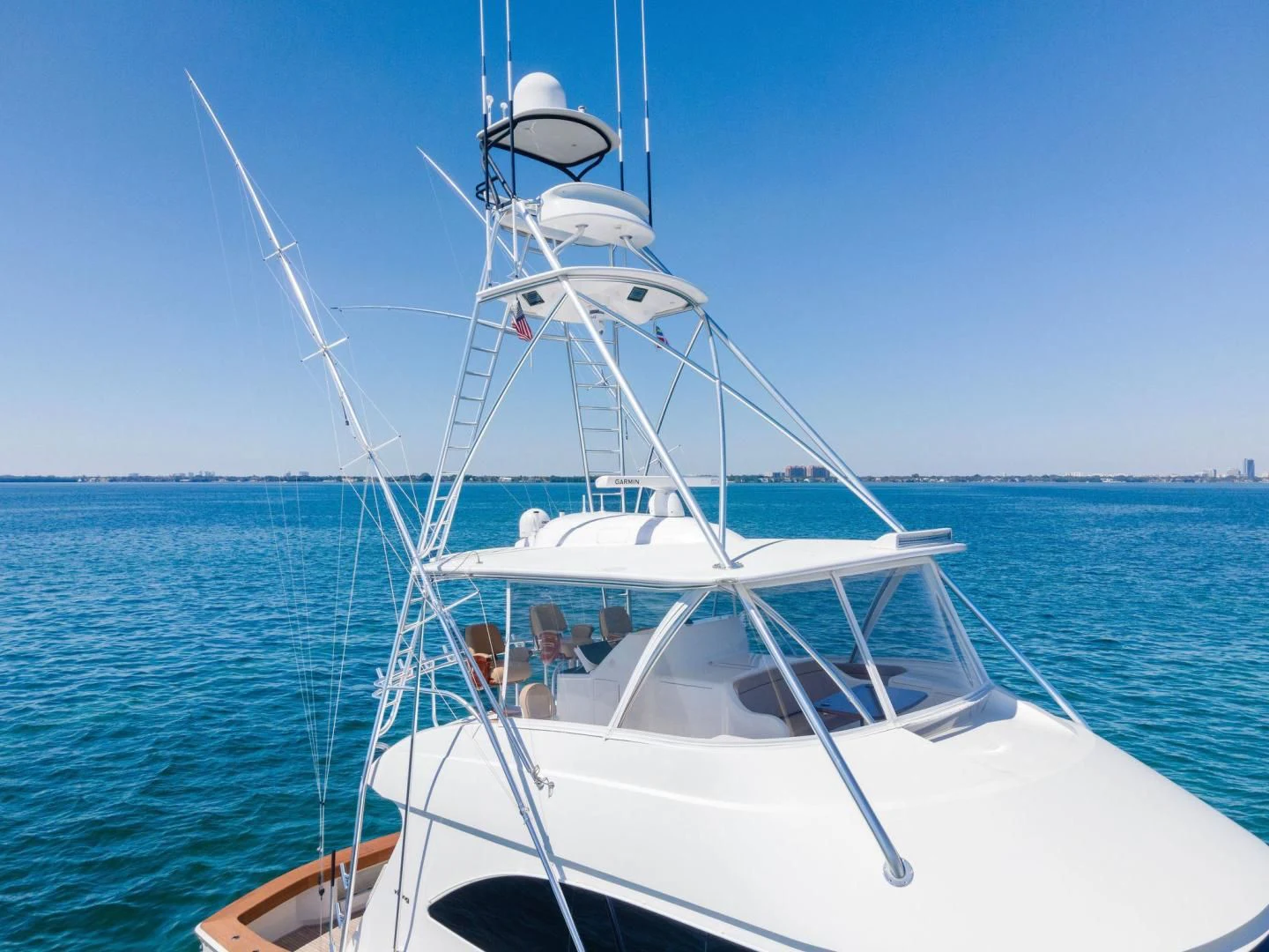 a white boat on the water aboard THE PROVIDER Yacht for Sale