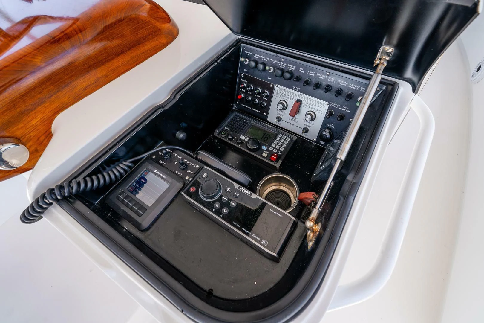 a close-up of a car aboard THE PROVIDER Yacht for Sale