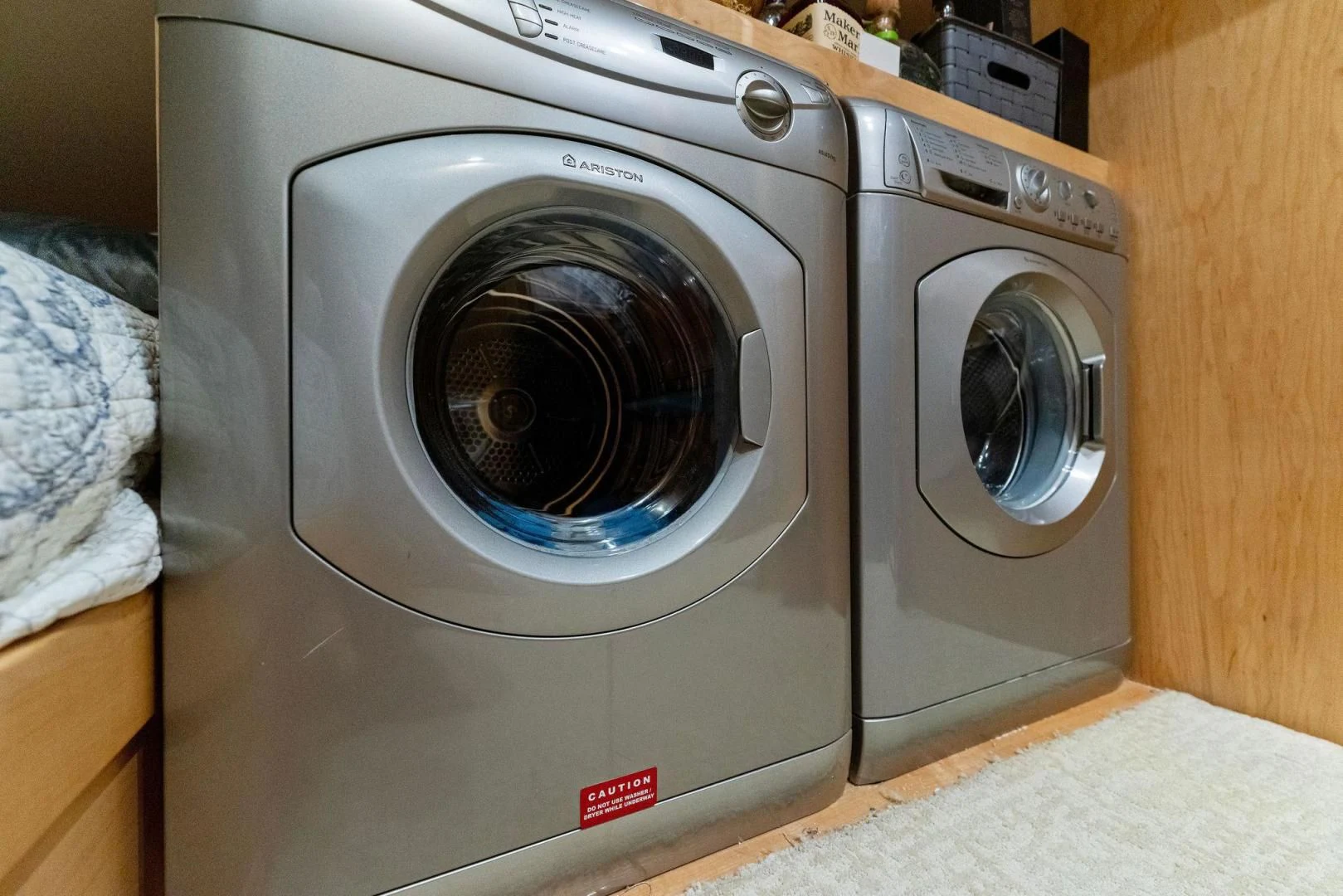 a white washing machine aboard THE PROVIDER Yacht for Sale
