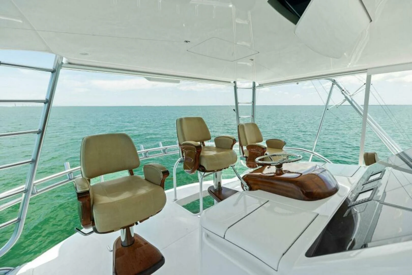 a boat with chairs and tables aboard THE PROVIDER Yacht for Sale