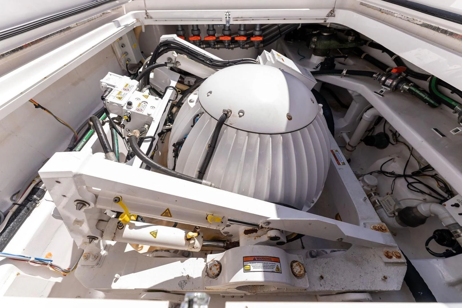 a white car with a hood aboard THE PROVIDER Yacht for Sale