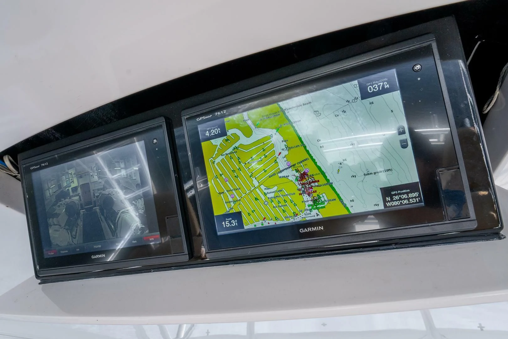 a couple of monitors aboard THE PROVIDER Yacht for Sale