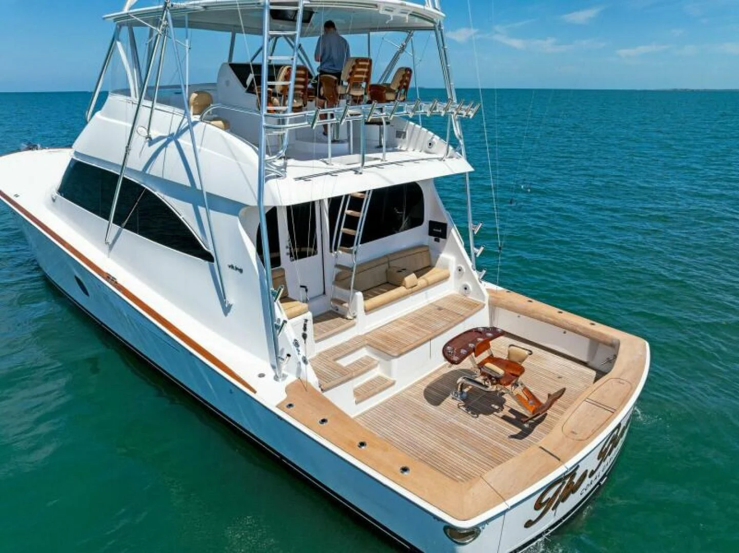 a boat in the water aboard THE PROVIDER Yacht for Sale