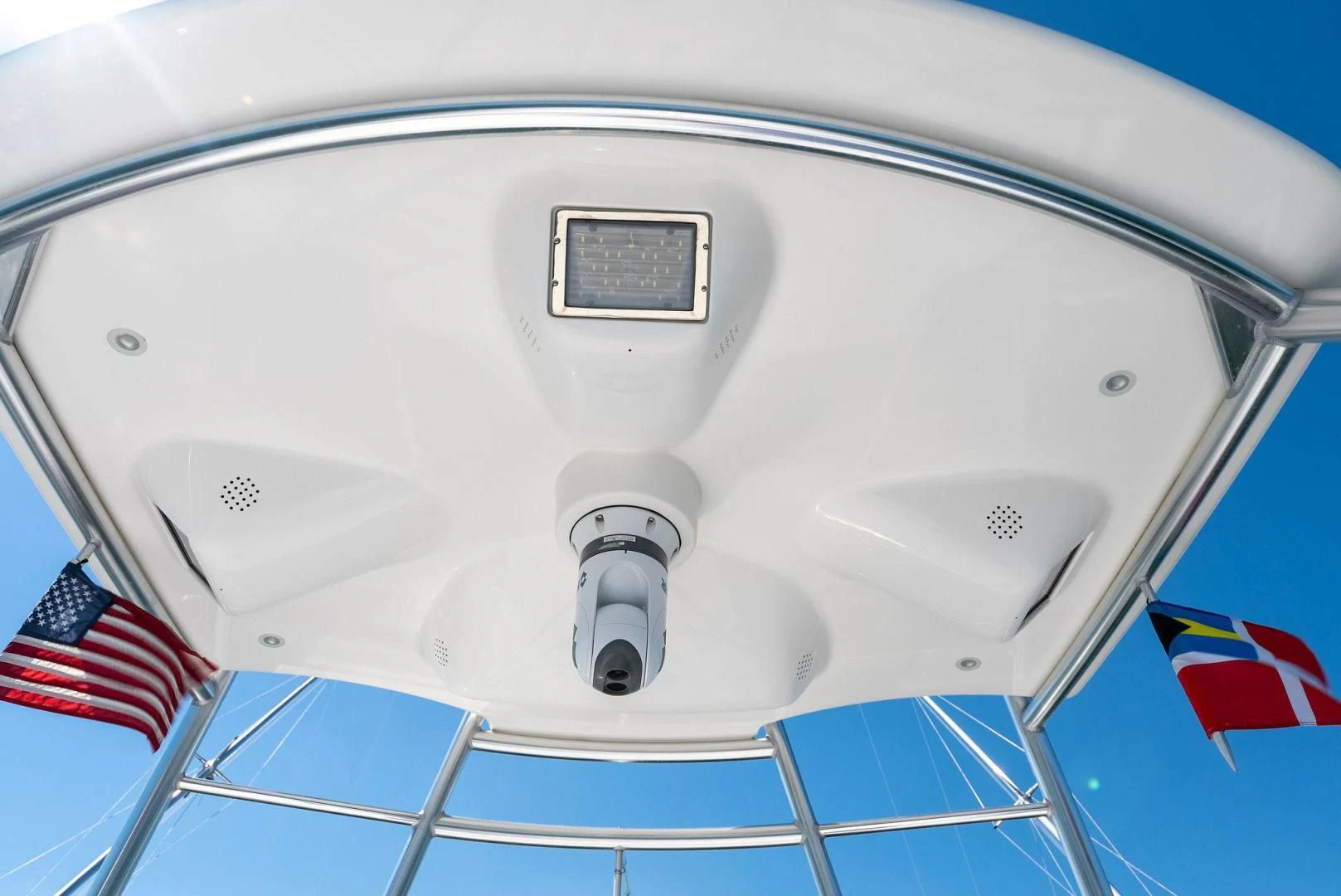 close-up of a white washing machine aboard THE PROVIDER Yacht for Sale