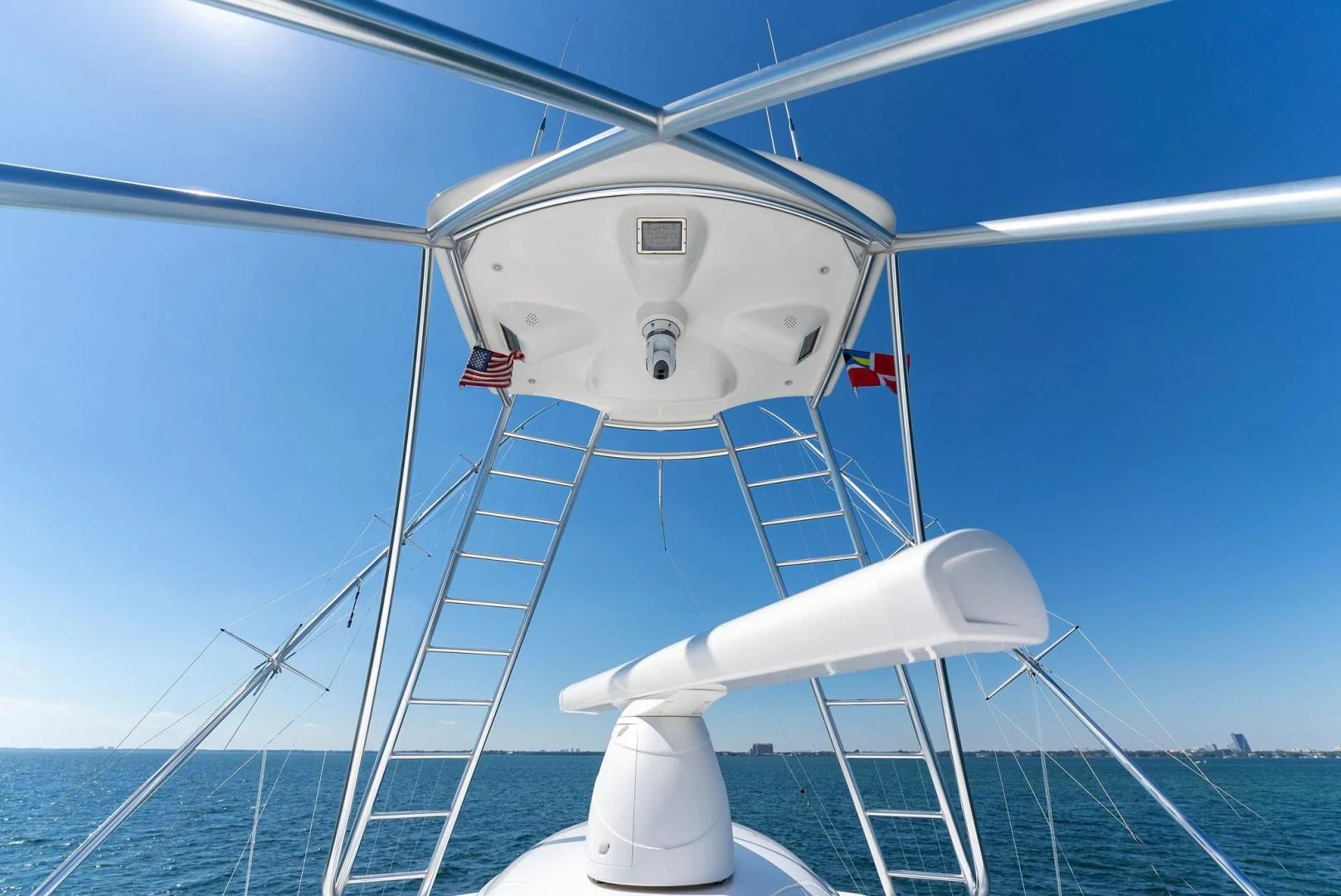 a white boat with a white propeller aboard THE PROVIDER Yacht for Sale