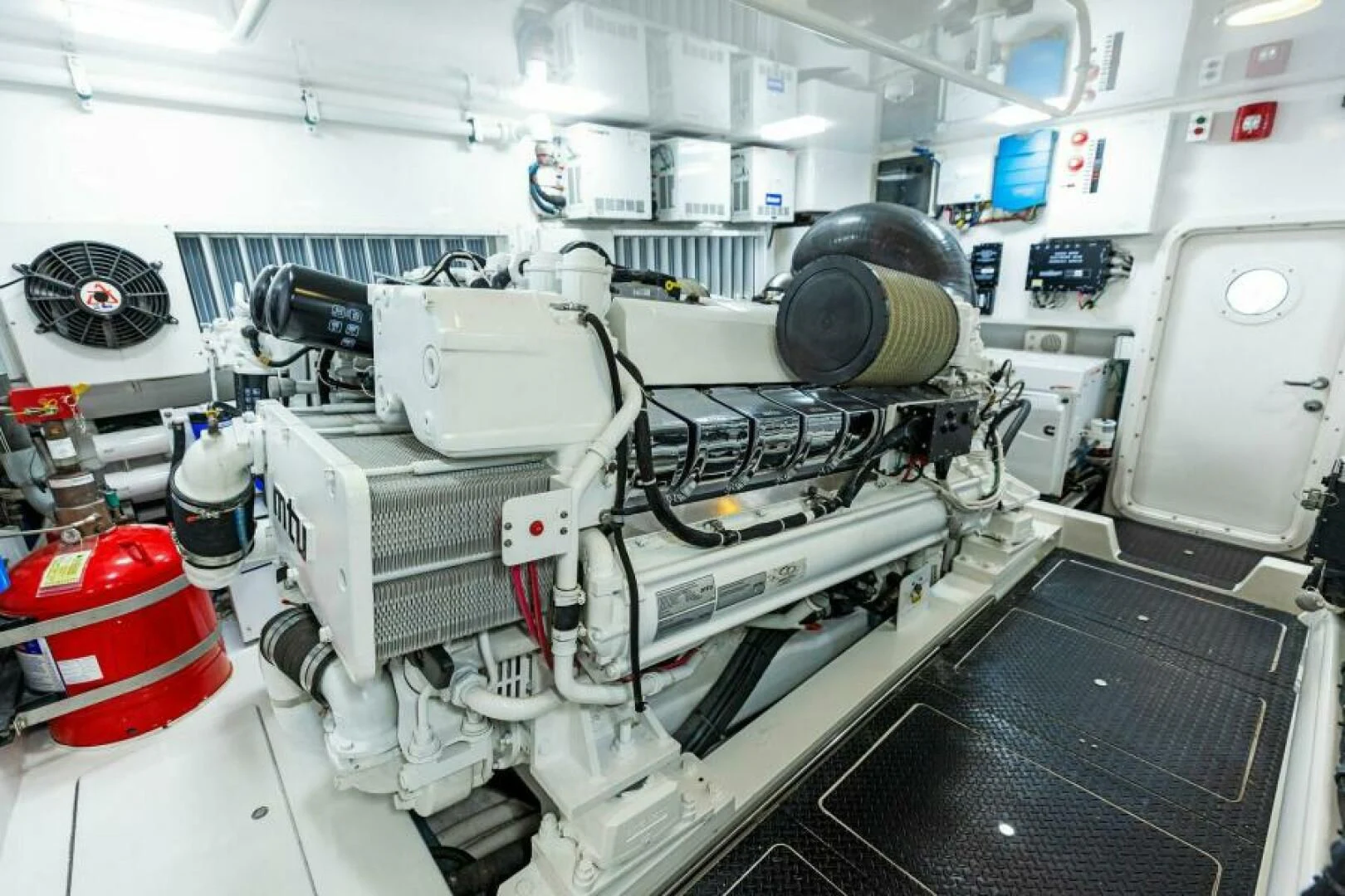 a large white machine with many wires aboard THE PROVIDER Yacht for Sale