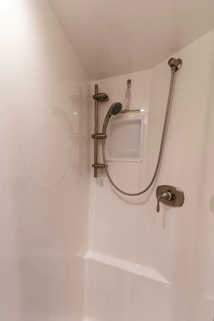 a shower with a metal handle aboard THE PROVIDER Yacht for Sale