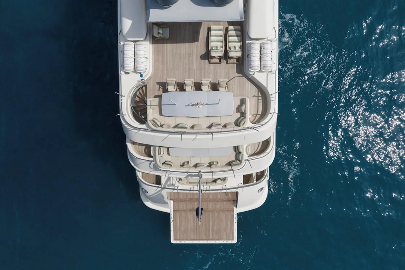 a space ship in the water aboard SAMIRA Yacht for Sale