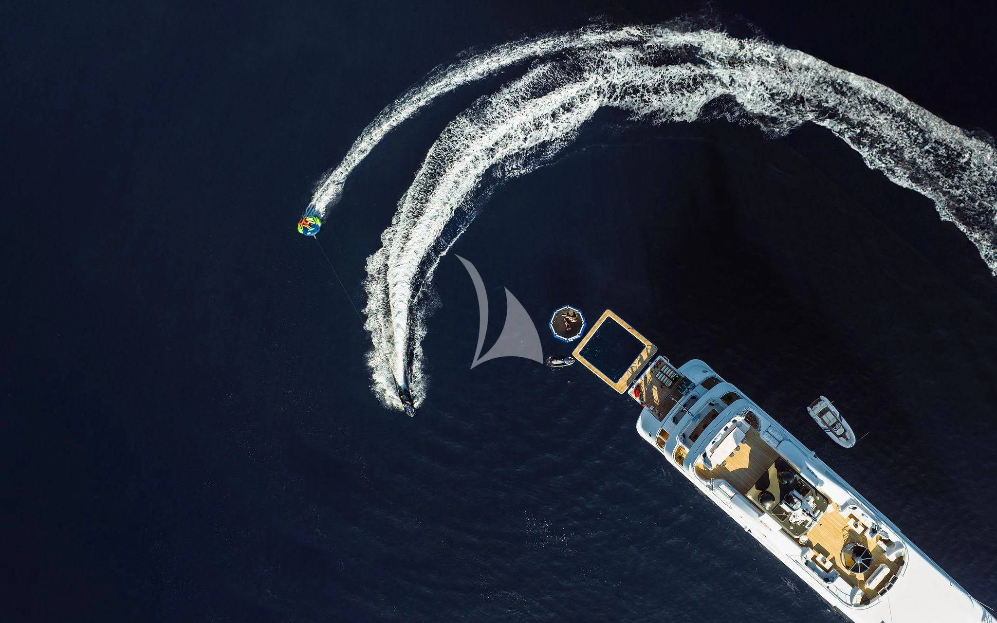 a space shuttle flying in space aboard SAMIRA Yacht for Sale