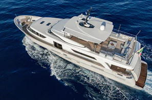 a ship on the water aboard UNICKA Yacht for Sale