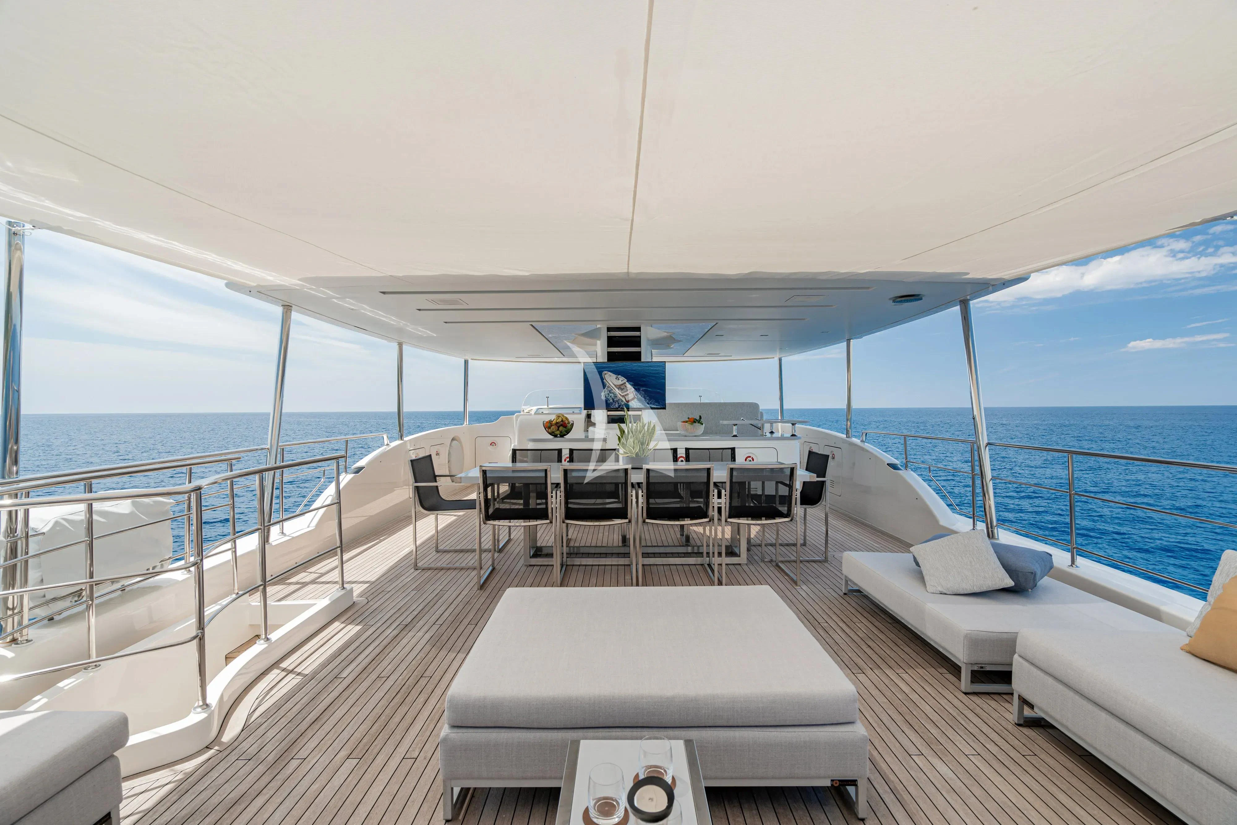 a boat on the water aboard UNICKA Yacht for Sale