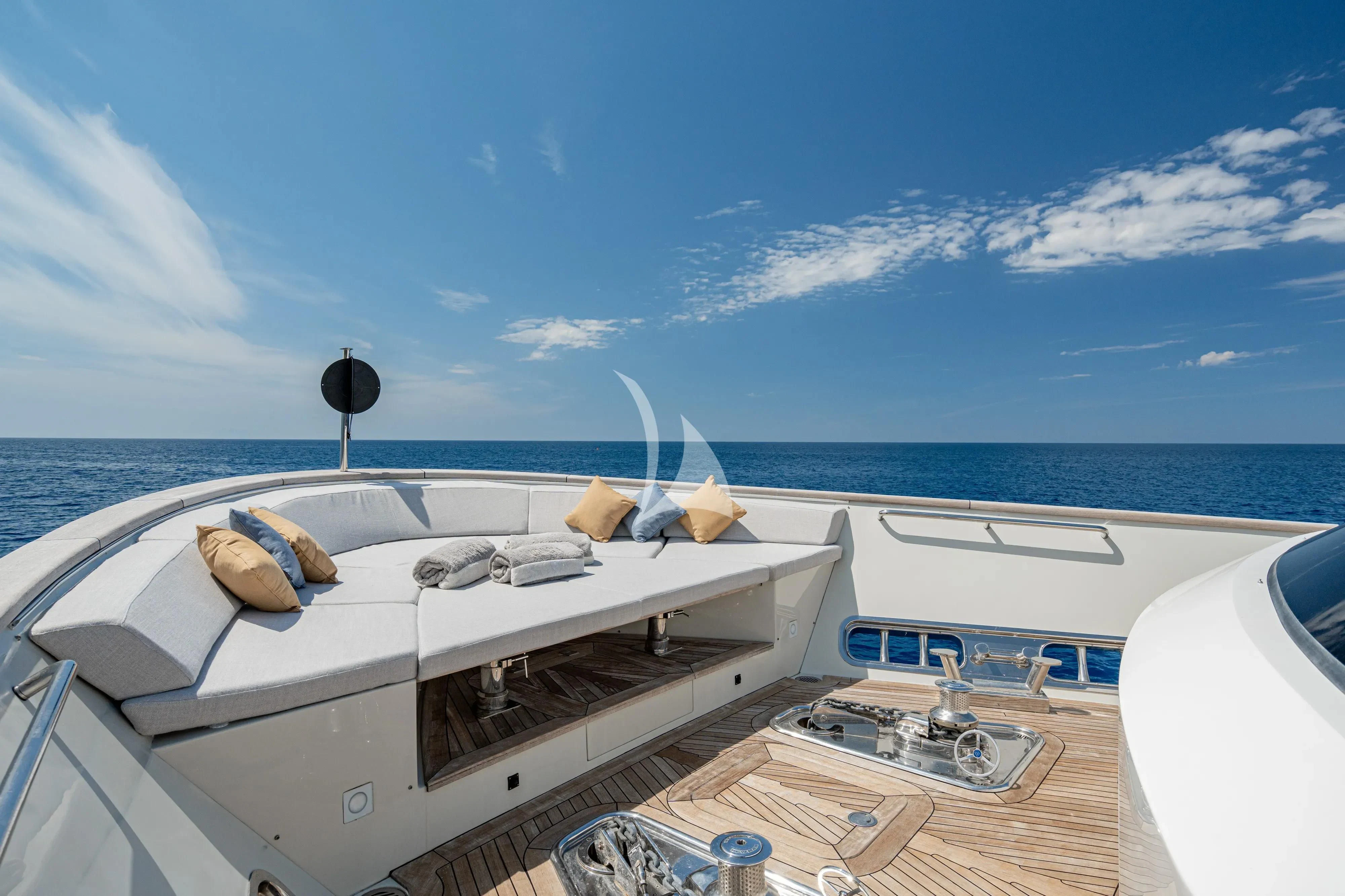a boat on the water aboard UNICKA Yacht for Sale