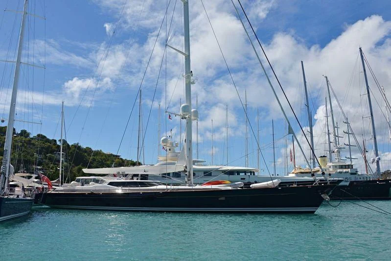 a boat in the water aboard LA BELLE Yacht for Sale