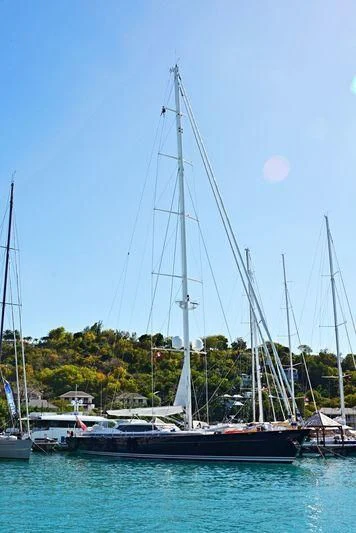 a boat in the water aboard LA BELLE Yacht for Sale