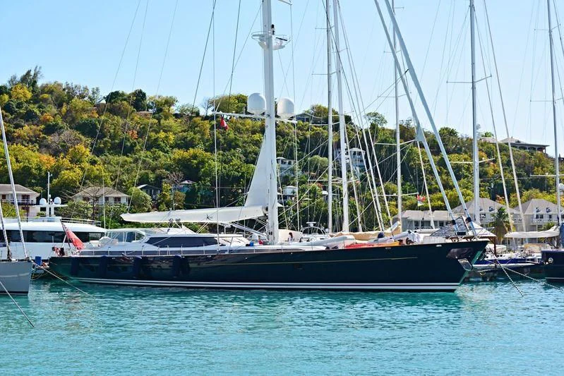 a boat in the water aboard LA BELLE Yacht for Sale
