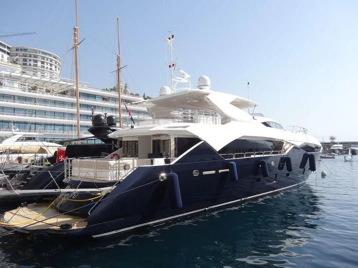 a large boat docked aboard IRINA VU Yacht for Sale